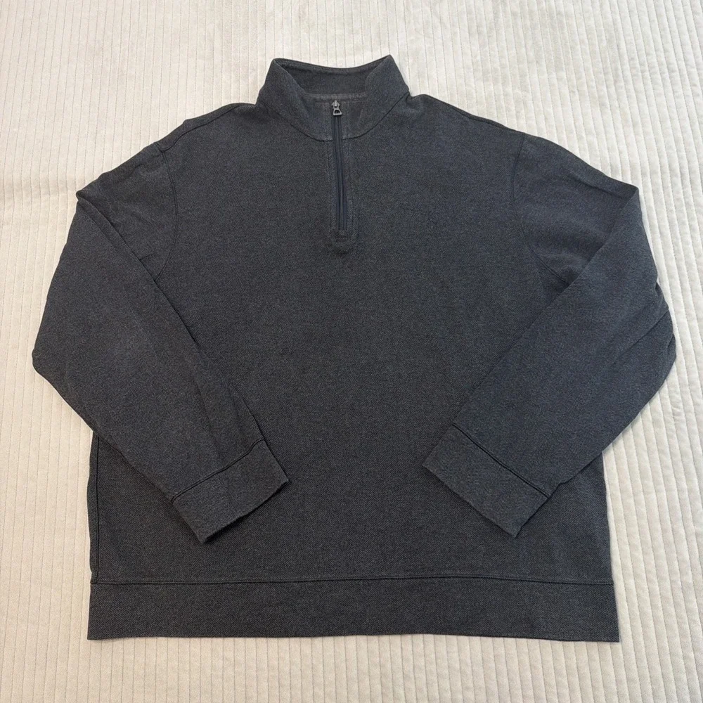 Polo Ralph Lauren's Men 1/4 Zip Dark Grey Sz XLarge Pullover Sweater